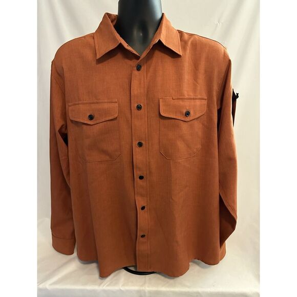 Field Craft Survival Men's Button Down‎ Long Sleeve Orange L - Picture 1 of 5